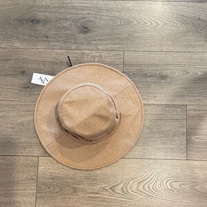 Tan Wide-Brimmed Hat